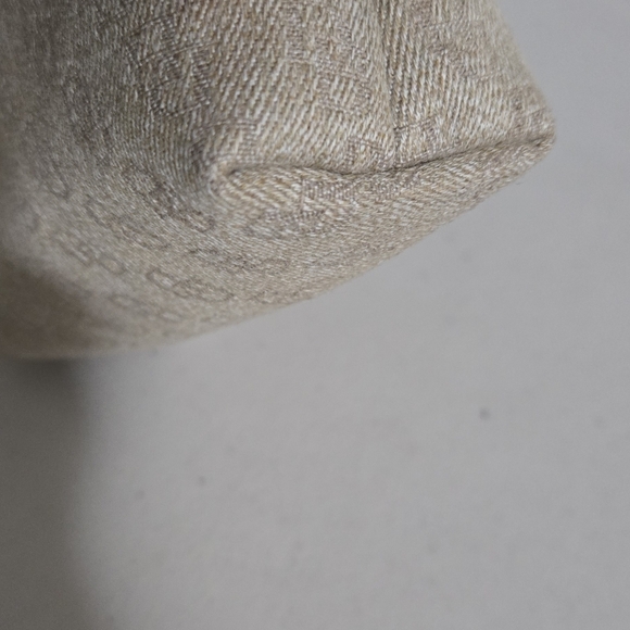 Dooney and Borke Mini Canvas Beige Monogram Leather Pull Pouch - Picture 8 of 12